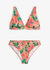 Bikini z trójkątnymi miseczkami (2 części). Brązowe bikini bonprix, bez wzorów. Za 92.99 zł.