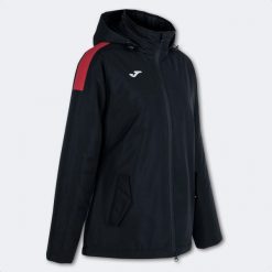Kurtka sportowa damska Joma Trivor wiatrówka. Czarne kurtki przeciwdeszczowe Joma, m, bez wzorów, bez kaptura. W wyprzedaży za 272.00 zł.