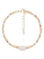 U.S. Polo Assn. Pozłacana bransoletka z kamieniami szlachetnymi rozmiar: onesize. Różowe bransoletki U.S. Polo Assn., z kwarcem, metalowe. Za 73.99 zł.