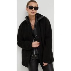 Rains kurtka 18430 Long Heavy Fleece Jacket kolor czarny przejściowa. Czarne kurtki Rains, l, bez wzorów, bez kaptura. W wyprzedaży za 659.99 zł.