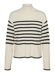Vero Moda Sweter w kolorze czarno-kremowym rozmiar: M. Czarne swetry Vero Moda, m, bez wzorów, z wiskozy, klasyczne, bez ramiączek. Za 65.85 zł.