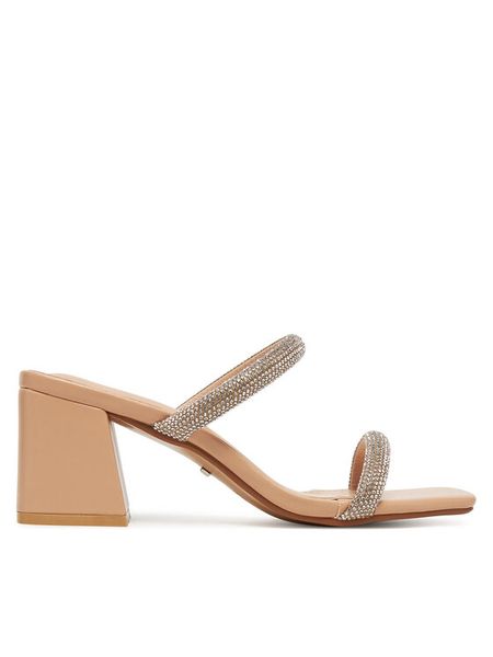 DeeZee Klapki R66-1 Beżowy. Brązowe klapki DeeZee, bez wzorów, ze skóry, bez obcasa, bez zapięcia. Za 129.99 zł.