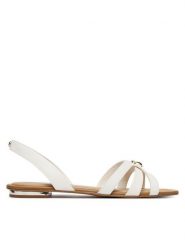 Aldo Sandały Marassita 14011276 Biały. Białe sandały Aldo, bez wzorów, ze skóry, bez obcasa, na płaskiej podeszwie, bez zapięcia. Za 249.99 zł.