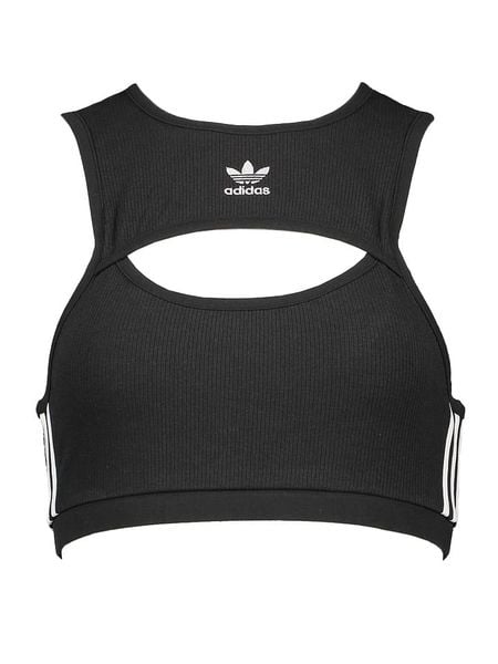 Adidas Top "Tight" w kolorze czarnym rozmiar: 40. Czarne topy adidas, bez wzorów, bez kołnierzyka, bez ramiączek. Za 56.79 zł.