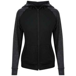 Damska Bluza Z Kapturem Z Kontrastowym Zamkiem Błyskawicznym. Brązowe bluzy JUST COOL, s, bez wzorów, bez ramiączek, z kapturem. Za 157.99 zł.