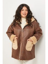 Curvy Lady Kurtka przejściowa w kolorze brązowym rozmiar: 48/50. Brązowe kurtki Curvy Lady, bez wzorów, klasyczne, bez kaptura. Za 208.99 zł.