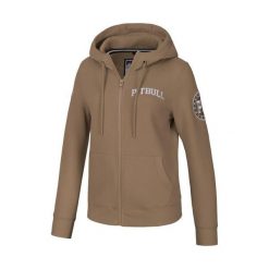 Bluza damska Pitbull rozpinana z kapturem Tyrian. Brązowe bluzy PITBULL, xs, bez wzorów, sportowe, bez ramiączek, z kapturem. Za 249.00 zł.
