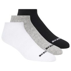 Skarpetki sportowe dla dorosłych 3pk Unisex Non Terry No Show. Białe skarpetki Skechers, bez wzorów, z bawełny. Za 39.99 zł.