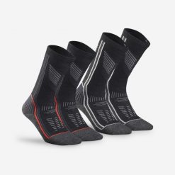 Skarpety turystyczne Quechua SH900 Mountain Mid. Czarne skarpetki QUECHUA, bez wzorów, z elastanu. Za 109.99 zł.