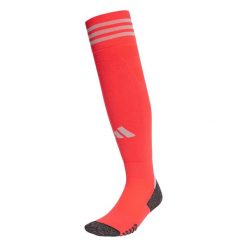 Skarpety piłkarskie adidas ADI25. Czerwone skarpetki adidas, bez wzorów, z materiału. Za 60.99 zł.