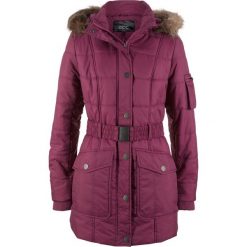 Kurtka parka pikowana z wstawką ze sztucznego futerka bonprix jeżynowy. Kurtki marki QUECHUA. Za 109.99 zł.
