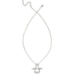 Łańcuszek z kryształami Swarovskiego® bonprix srebrny kolor rodowany. Szare łańcuszki bonprix. Za 79.99 zł.