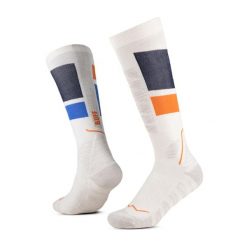 Skarpetki Buff THERMONET® OVER THE CALF SOCKS TO WHISPER S. Niebieskie skarpetki Buff, bez wzorów, z puchu. Za 149.90 zł.