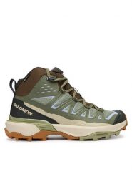 Salomon Trekkingi X Ultra 360 Edge Mid GTX L49098800 Zielony. Zielone buty trekkingowe Salomon, z materiału, bez zapięcia. Za 729.99 zł.