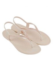 Grendha Sandały "Todo Dia Brilha" w kolorze beżowym rozmiar: 39. Brązowe sandały grendha, bez wzorów, klasyczne, z otwartym noskiem, bez obcasa, bez zapięcia. Za 87.19 zł.