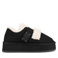 Śniegowce JENNY. Czarne botki Jenny, bez wzorów, bez zapięcia. Za 151.99 zł.