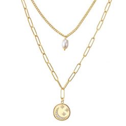 Valero Pearls Stal nierdzewna Preciosa Perła hodowlana słodkowodna Naszyjniki 1 ct Damski. Białe naszyjniki Valero Pearls, z materiału, z perłą, pozłacane. Za 359.99 zł.