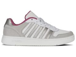 Buty sportowe COURT PALISADES (96931-058-M). Białe buty treningowe K-SWISS, bez wzorów, bez zapięcia, na fitness i siłownię. Za 139.00 zł.