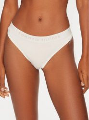 Tommy Hilfiger Stringi UW0UW05510 Écru. Stringi Tommy Hilfiger, bez wzorów, z syntetyku. Za 79.99 zł.
