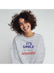 WOOOP Bluza "It´s simple I´m complicated" w kolorze szarym rozmiar: XL. Szare bluzy Wooop, m, bez wzorów, z bawełny, bez ramiączek, bez kaptura. Za 100.99 zł.