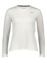Mizuno Koszulka funkcyjna "Impulse Core" w kolorze białym rozmiar: XS. Białe t-shirty sportowe Mizuno, xs, bez wzorów, bez ramiączek, outdoorowe. Za 61.60 zł.