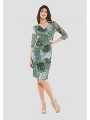 SWING Sukienka w kolorze zielonym rozmiar: 44. Zielone sukienki Swing, bez wzorów, bez kołnierzyka, bez ramiączek, mini. Za 174.02 zł.