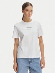 Calvin Klein Jeans T-Shirt Classic LV047C811G Biały Regular Fit. Białe t-shirty Calvin Klein Jeans, xl, bez wzorów, z bawełny, bez kołnierzyka, bez ramiączek. Za 169.99 zł.