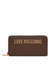 LOVE MOSCHINO Portfel JC5611PP1NKD0301 Brązowy. Brązowe portfele Love Moschino, bez wzorów, ze skóry. Za 299.99 zł.