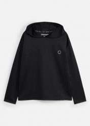 Bluza z kapturem oversize, szybkoschnąca. Czarne bluzy bonprix, bez wzorów, bez ramiączek, z kapturem. Za 109.99 zł.
