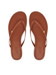 LAUREN RALPH LAUREN Japonki Raquel 802953931006 Brązowy. Brązowe japonki Lauren Ralph Lauren, bez wzorów, ze skóry. Za 279.99 zł.