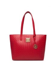 Beverly Hills Polo Club Torebka CEO-BHPC-L-008-09 Czerwony. Czerwone shopper bag Beverly Hills Polo Club, bez wzorów, z materiału, bez dodatków. Za 229.99 zł.