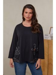 Curvy Lady Tunika w kolorze granatowym rozmiar: 44/46. Czarne tuniki Curvy Lady, bez wzorów, z bawełny, klasyczne, bez kołnierzyka, bez ramiączek. Za 118.56 zł.