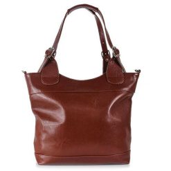 Torebka skórzana elegancka DAN-A T195A koniakowa. Torebki klasyczne DAN-A, bez wzorów, ze skóry, biznesowe, bez dodatków. Za 399.99 zł.