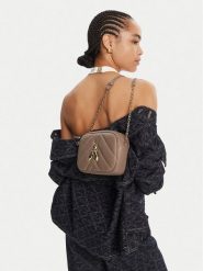 Patrizia Pepe Torebka 8B0005/L004-B744 Brązowy. Brązowe listonoszki Patrizia Pepe, bez wzorów, ze skóry, bez dodatków. Za 689.99 zł.