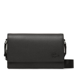 Torebka Lacoste. Czarne listonoszki Lacoste, bez wzorów, bez dodatków. Za 579.99 zł.