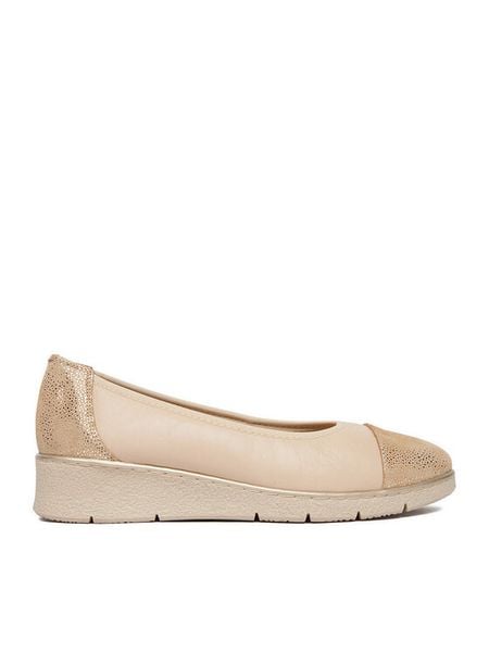 Go Soft Baleriny CEO-WI16-FLEXX-02 Beżowy. Brązowe baleriny GO SOFT, bez wzorów, ze skóry, bez obcasa, bez zapięcia. Za 179.99 zł.