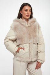 Kurtka damska dwustronna z futrem PESERICO. Kurtki Peserico, bez wzorów, bez kaptura. Za 15,099.00 zł.