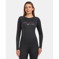 Damska warstwa bazowa z wełny merino Kilpi MAVORA TOP-W. Czarne bielizna termoaktywna damska Kilpi, bez wzorów, z wełny, bez ramiączek, narciarskie. Za 422.05 zł.