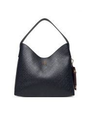 Tommy Hilfiger Torebka Th Icon Shoulder Bag Mono AW0AW18141 Granatowy. Niebieskie torebki klasyczne Tommy Hilfiger, bez wzorów, ze skóry, bez dodatków. Za 649.99 zł.