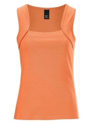 Heine Top w kolorze pomarańczowym rozmiar: 46. Pomarańczowe topy Heine, bez wzorów, z bawełny, bez kołnierzyka, bez ramiączek. Za 48.45 zł.