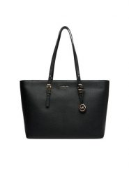 MICHAEL Michael Kors Torebka Quinn 30T5GQNT9L Czarny. Czarne shopper bag MICHAEL Michael Kors, bez wzorów, ze skóry, bez dodatków. Za 899.99 zł.