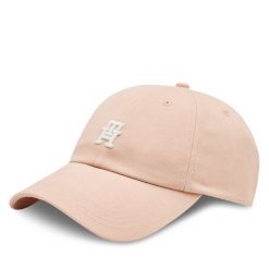 Czapka z daszkiem Tommy Hilfiger. Czerwone czapki z daszkiem Tommy Hilfiger, bez wzorów. Za 129.99 zł.