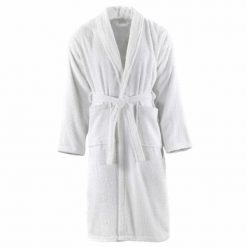 Szlafrok unisex z frotte, 100% bawełna, biały, rozmiar S. Białe szlafroki damskie vidaXL, m, bez wzorów, z bawełny, bez ramiączek, długie. Za 196.00 zł.