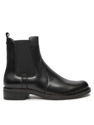 Caprice Botki 9-25304-41 Czarny. Czarne botki Caprice, bez wzorów, ze skóry, bez obcasa, na płaskiej podeszwie, bez zapięcia. Za 499.99 zł.