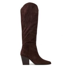 Kozaki Aldo. Brązowe kozaki Aldo, bez wzorów, bez obcasa, na słupku, bez zapięcia. Za 879.99 zł.