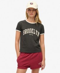 Dopasowana koszulka Ath Ess Ringer z bawełny organicznej. Zielone t-shirty sportowe Superdry, m, bez wzorów, z bawełny, bez ramiączek. Za 137.00 zł.