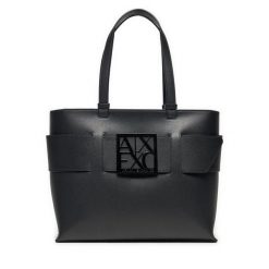 Torebka Armani Exchange. Czarne torebki klasyczne Armani Exchange, bez wzorów, klasyczne, bez dodatków. Za 639.99 zł.