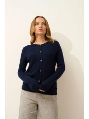 Just Cashmere Kaszmirowy kardigan "Laura" w kolorze granatowym rozmiar: S. Niebieskie swetry Just Cashmere, s, bez wzorów, z kaszmiru, bez ramiączek. Za 391.99 zł.