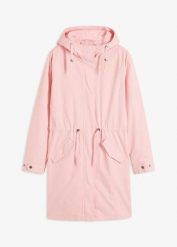 Długa parka z kapturem. Brązowe płaszcze bonprix, bez wzorów, z kapturem. Za 249.99 zł.