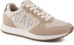 Damskie buty sneakersy sportowe piaskowe GAP NASHVILLE ARCH LOGO. Brązowe buty treningowe GAP, bez wzorów, z gumy, bez zapięcia, trekkingowe. Za 159.00 zł.